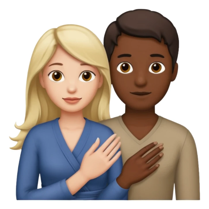 Women wraps her hand on man penis  sticker