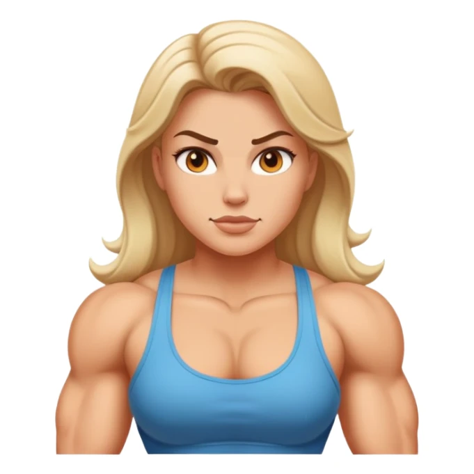 strong big muscle white girl sticker