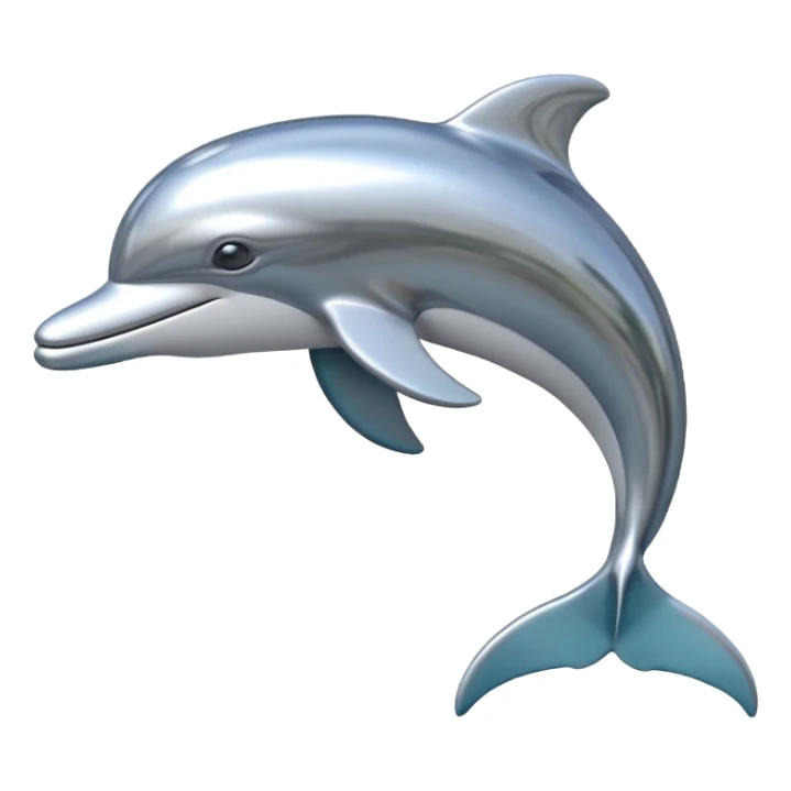 dolphin in y2k and frutiger aero style sticker
