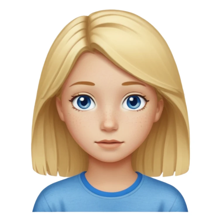 teenager girl blond w/ freacles sticker
