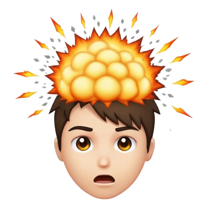 Explosion out of my head  sticker