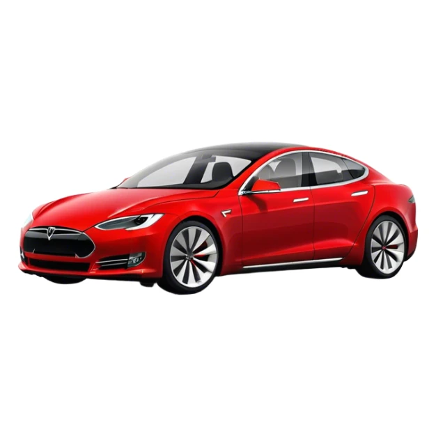 Tesla Model S - Tesla (Model Year: 2022) (Iconic colour: Red) sticker
