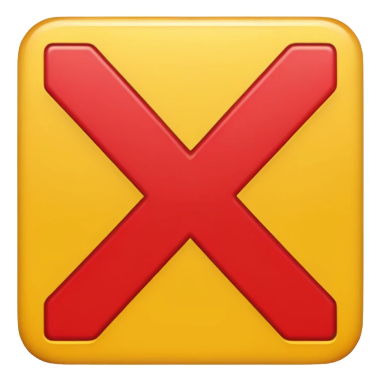 I need "X" emoji or "Removed" emoji text for my discord server i need it red and pixelated sticker