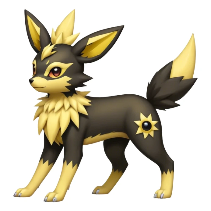 Umbreon-Jolteon-Fakemon-hybrid -fusion- full body sticker