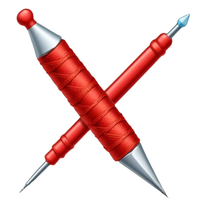 Un aguja y un pedazo de hilo sticker