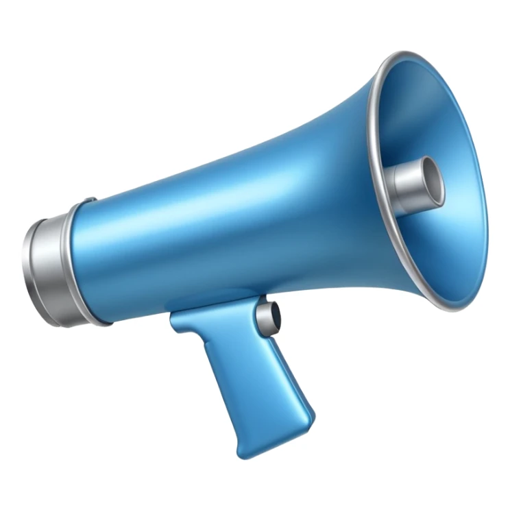 megaphone with social media icons telegram, vk, phone sticker