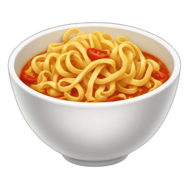 Spicy bowl of noodles sticker