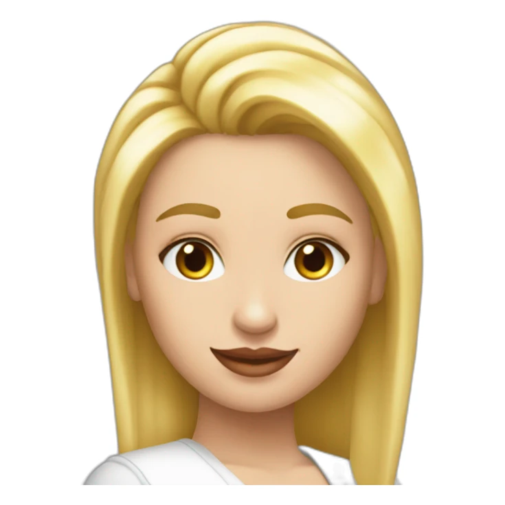 una chica rubia al estilo mr. mon opoly sticker