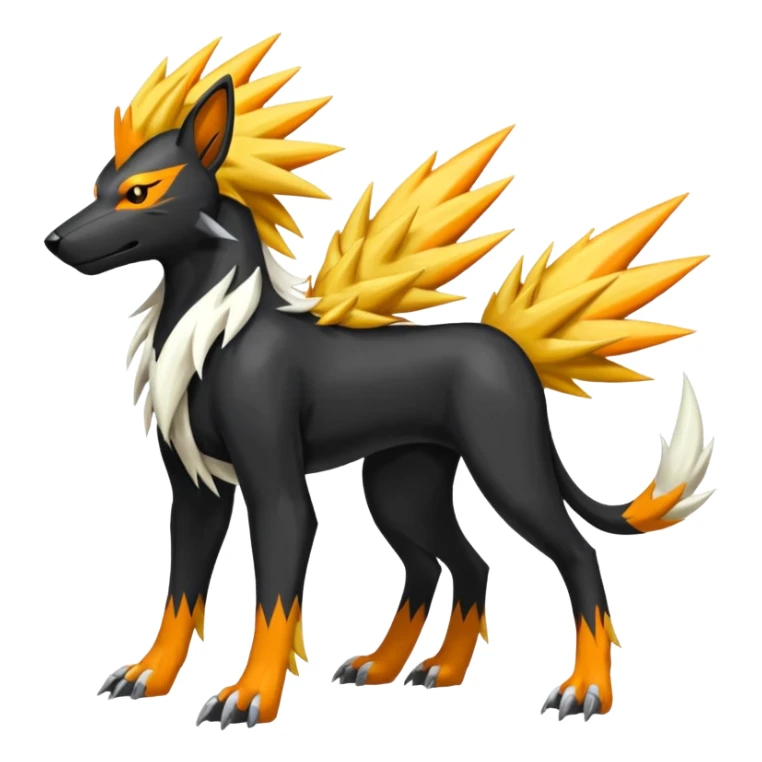 Manectric-Solgaleo-Electrike-Furfrou-Houndoom-Fakemon-fusion, full body sticker