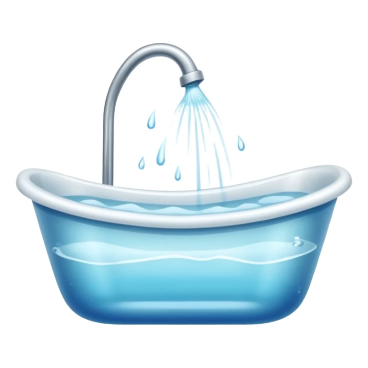 Bathtub full of water sticker