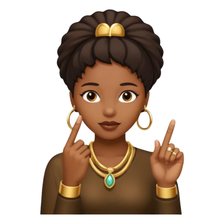 black girl with middle finger sticker