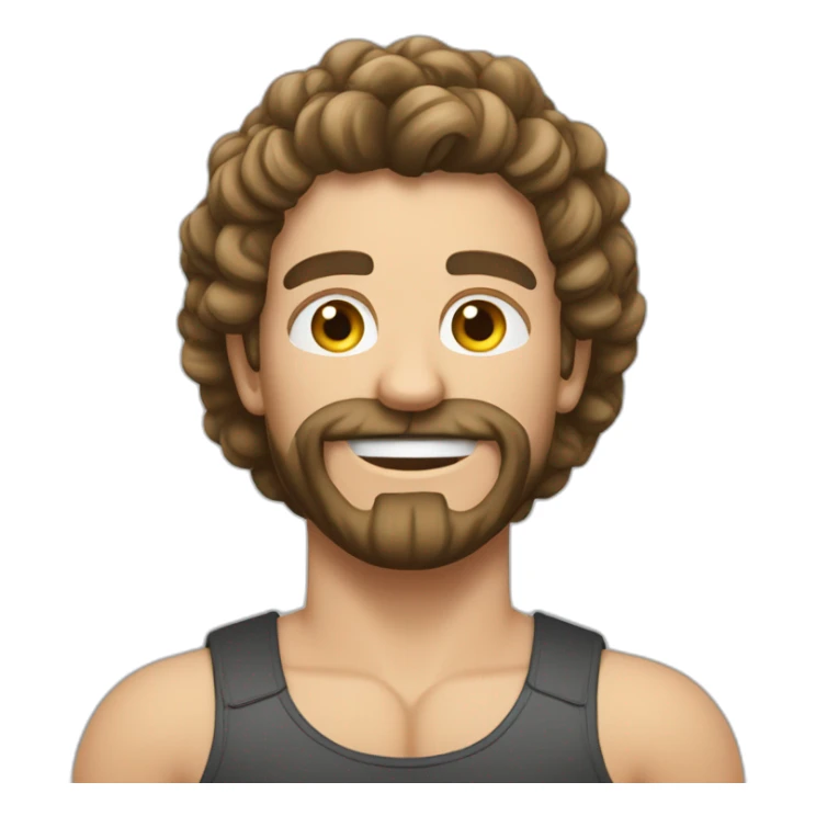 gymbro mit muskulösem Körper und  grauen haaren sticker