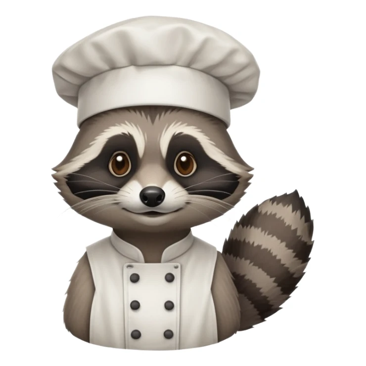 Hobo raccoon in a chef hat sticker