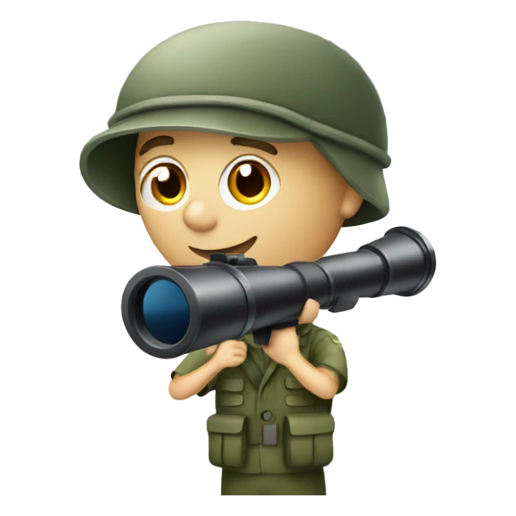 military Person with telescope sticker