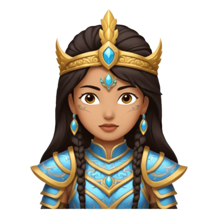 warrior princess himalayan wiht dark hair sticker