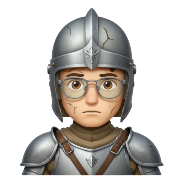Knights with Glasses: Knight with cracked lenses after battle



















 sticker