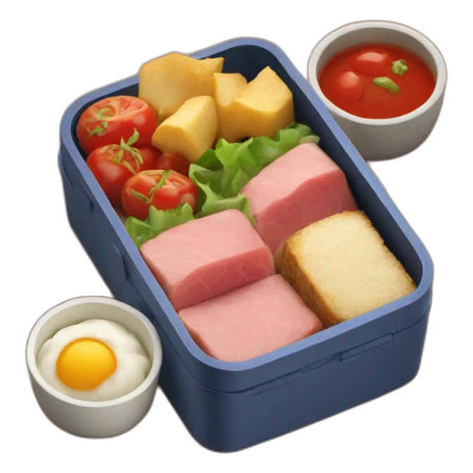 bento box on the theme of pork Rosso  sticker