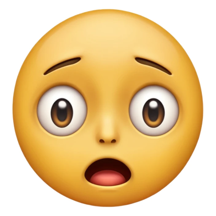 A pale emoji of fear sticker