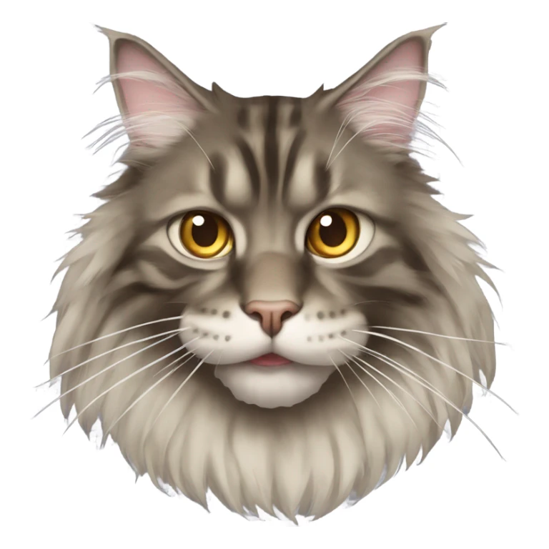 Maine Coon with a stupid mouth and stupid eyes  sticker