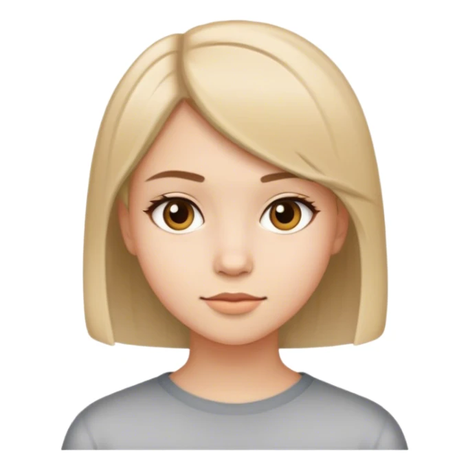 Adolescente bonita con cabello lacio medio corto  sticker