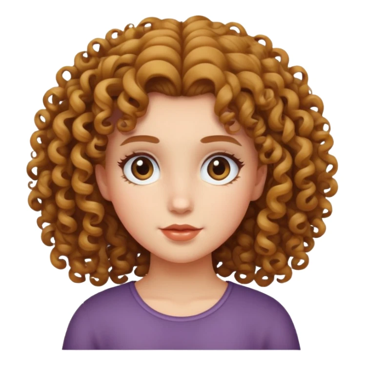 girl whit curly hair sticker