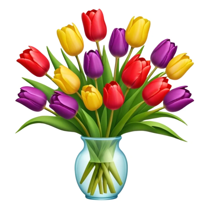 A bouquet of tulips sticker