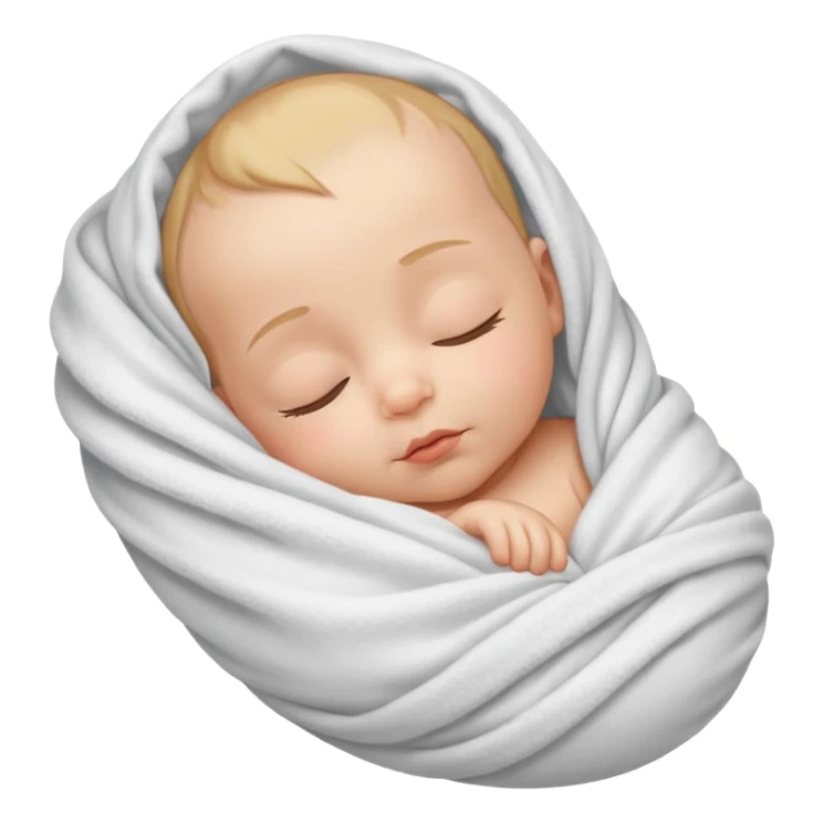 Baby sleeping in a blanket sticker