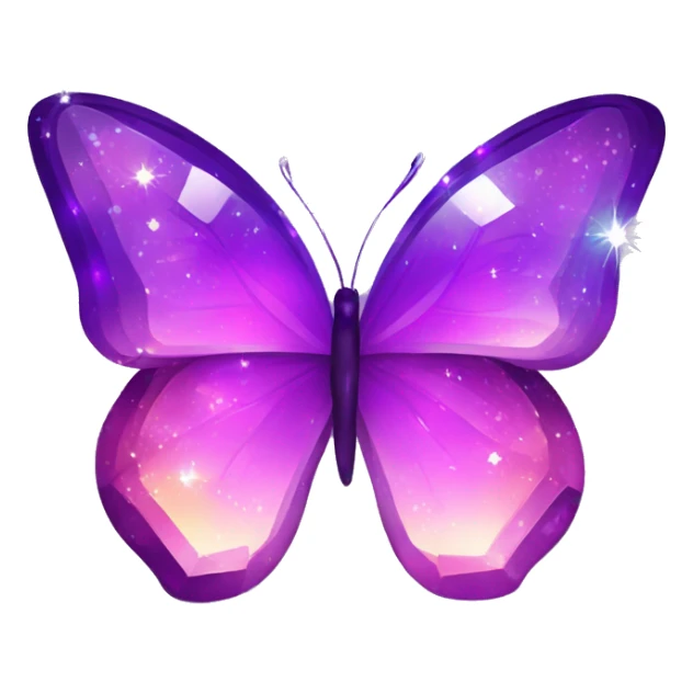 Purple-Shiny-Gem-Crystal-Glitter-Nebula-Gradient-Sparkle-Stars-Glossy-Butterfly sticker
