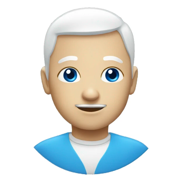 A blue circle with white thick inside it sticker