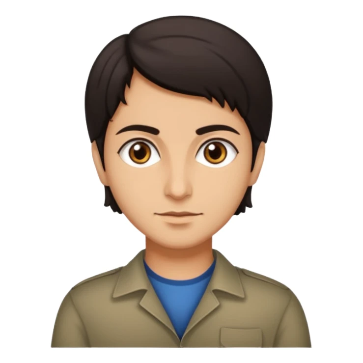 portrait of iranian civilian with neutral expression sticker