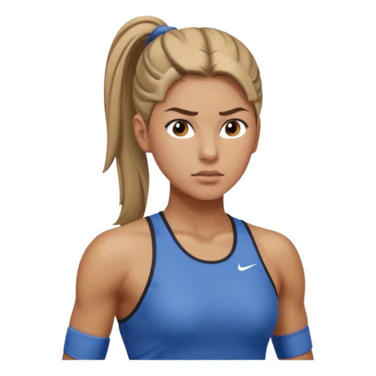 athlete woman with ponytail sticker