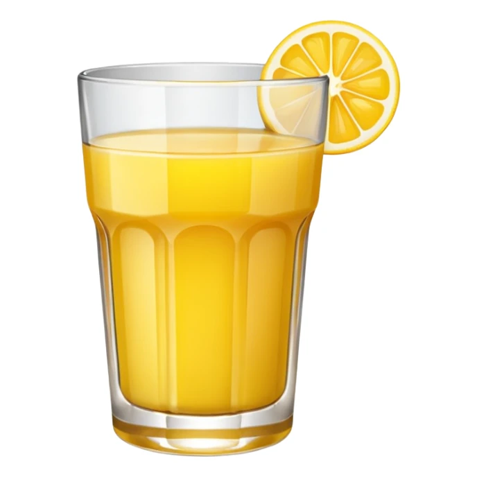 yellow juice in glass sticker