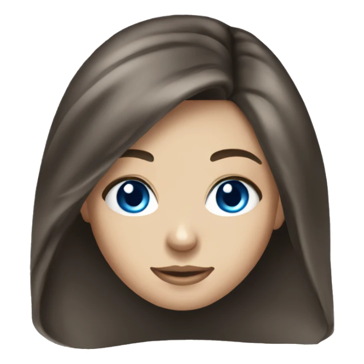 white highschool girl brunette  blue eyes sticker