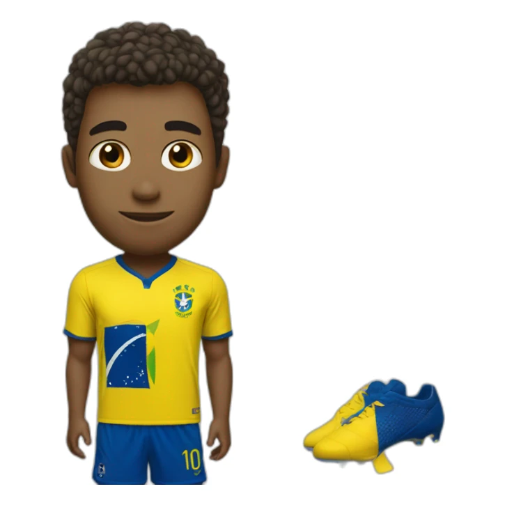 Giga chad dressed with the brazil national soccer team shirt sticker