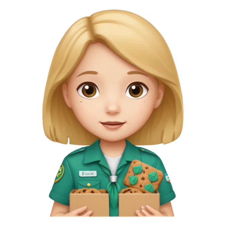 scout girl little sticker