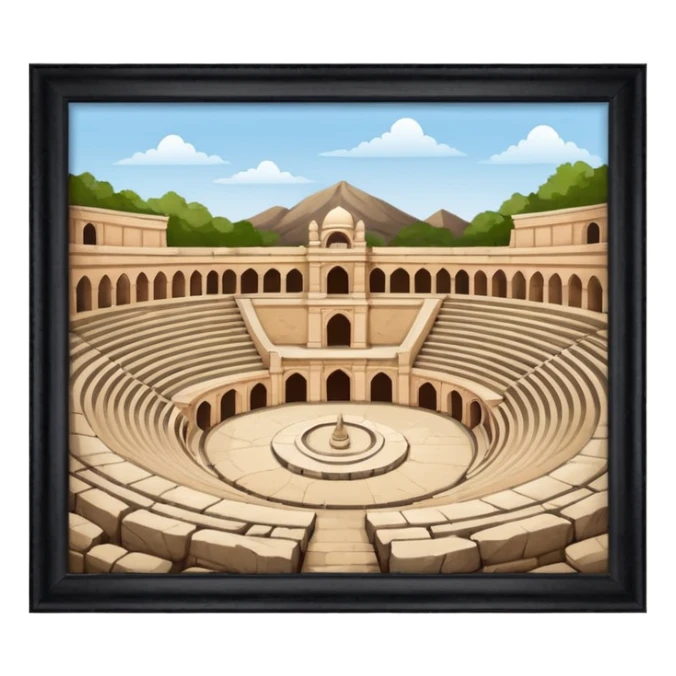 public amphitheater 16th century india sticker