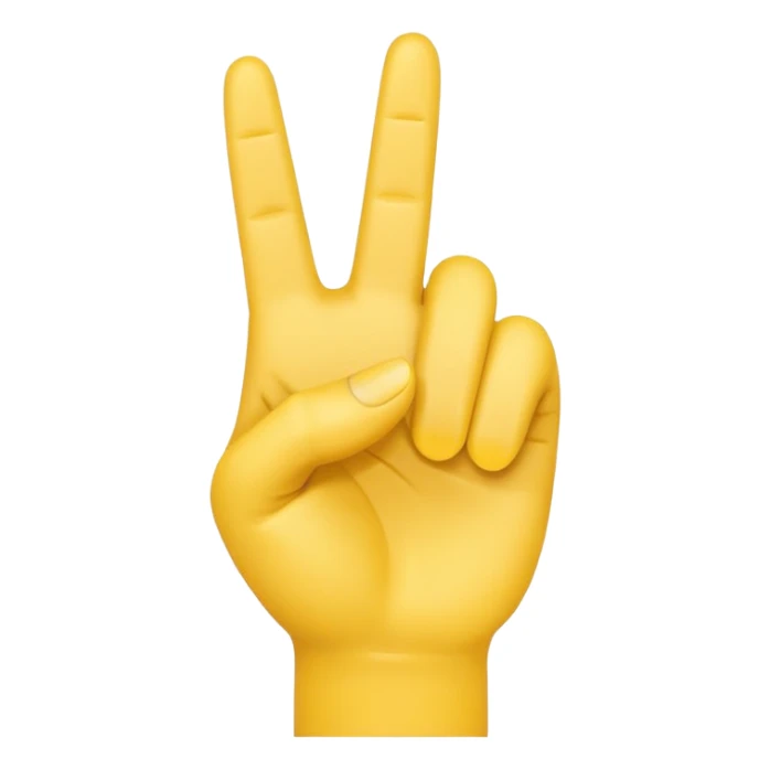 raised hand (stop gesture) but one finger up four finger down) yellow emoji style  sticker