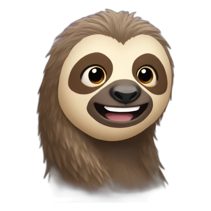 sloth man sticker