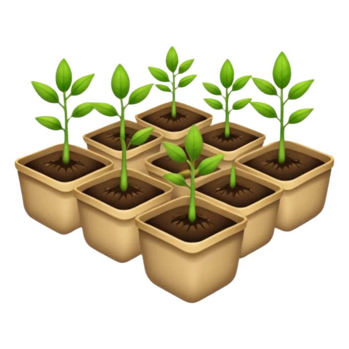 several packs of seedling seeds. Transparent background sticker