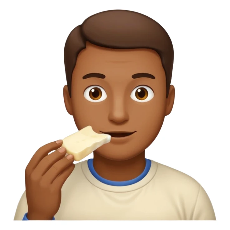 some guy eating 1kg of mozzarella, make it nepalese, more brown, slightly less brown sticker
