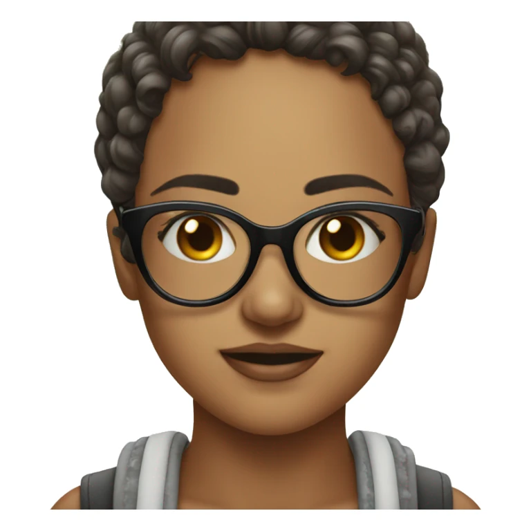 Beautiful girl wearing glasses at beach sticker