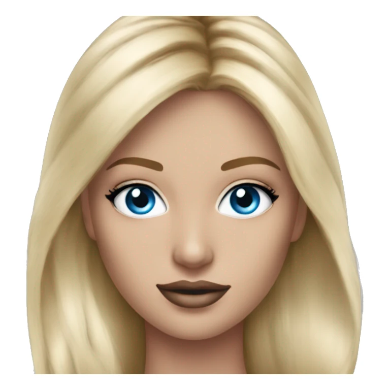 Realistic victoria secret model blonde blue eyes  sticker