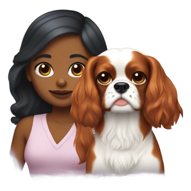 Girl white skin with tri color cavalier sticker