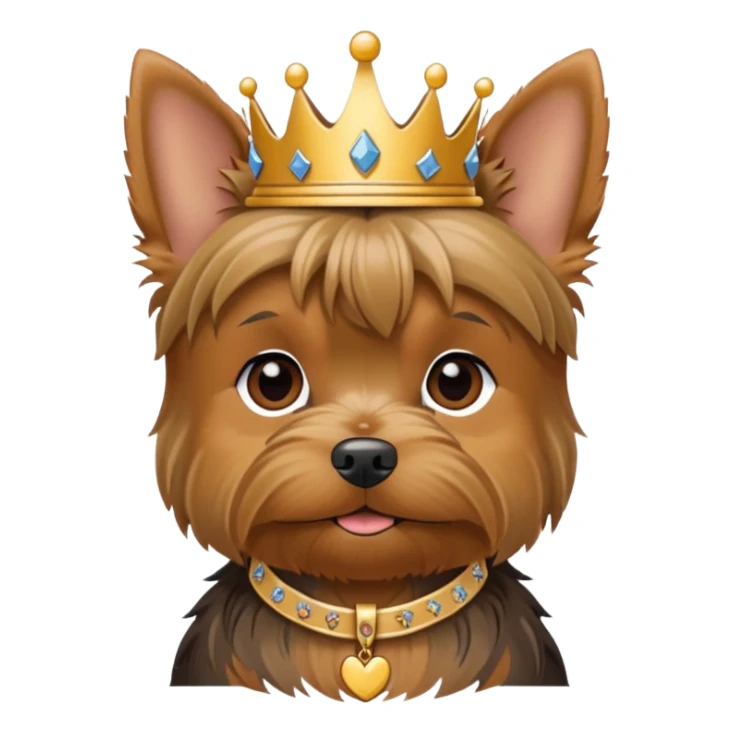 Yorkie wearing a collar saying prince  sticker