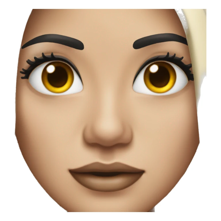 woman with long black hair and long lashes sticker