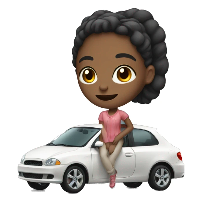 Cute girls and car sticker