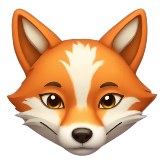 sleep fox sticker