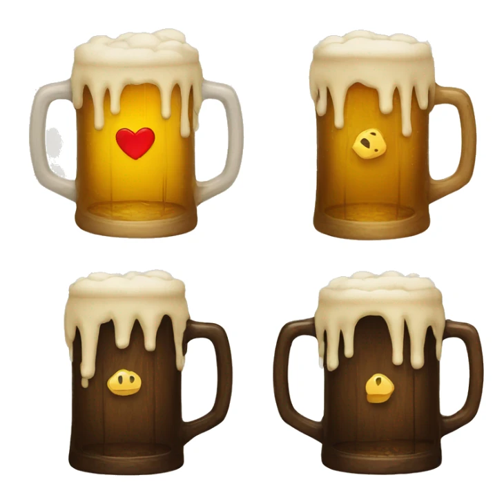 A heart inside a stein of beer sticker