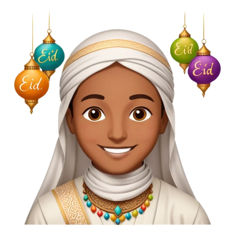 Happy Eid  colorful vibe and words written  sticker