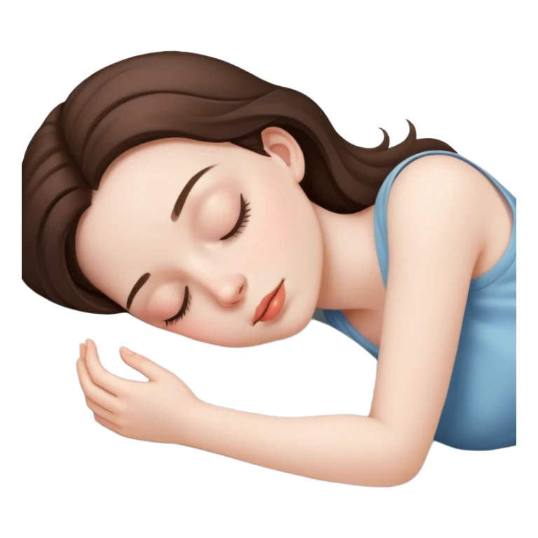 beautiful pale brunette girl sleeping sticker